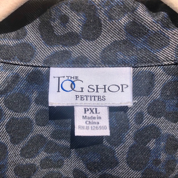 The Tog Shop Petites Blue/Black Leopard Jacket - Picture 6 of 7